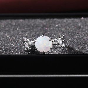 "Dainty Opal CZ Silver Plated Beautiful Fashion Trendy Ring for  UNVN12033
